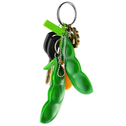 Fidget Toys Decompression Edamame Squishy Squeeze Peanuts Peas Beans Keychain Cute Stress Adult Toy Rubber Boys Xmas Gift