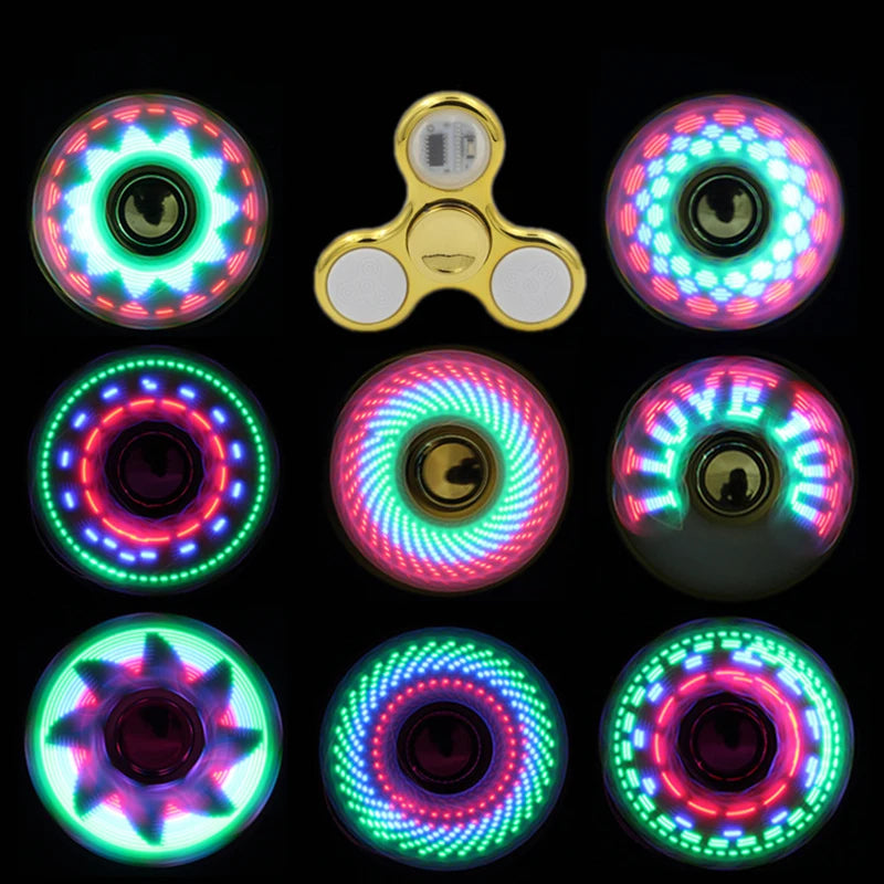 [LED Light Luminous Fidget Spinner] - Stress Anxiety Pressure Relieving fidget toys