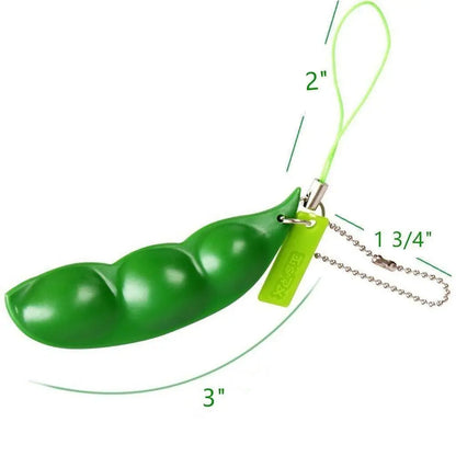 Fidget Toys Decompression Edamame Squishy Squeeze Peanuts Peas Beans Keychain Cute Stress Adult Toy Rubber Boys Xmas Gift