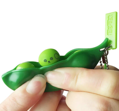 Fidget Toys Decompression Edamame Squishy Squeeze Peanuts Peas Beans Keychain Cute Stress Adult Toy Rubber Boys Xmas Gift