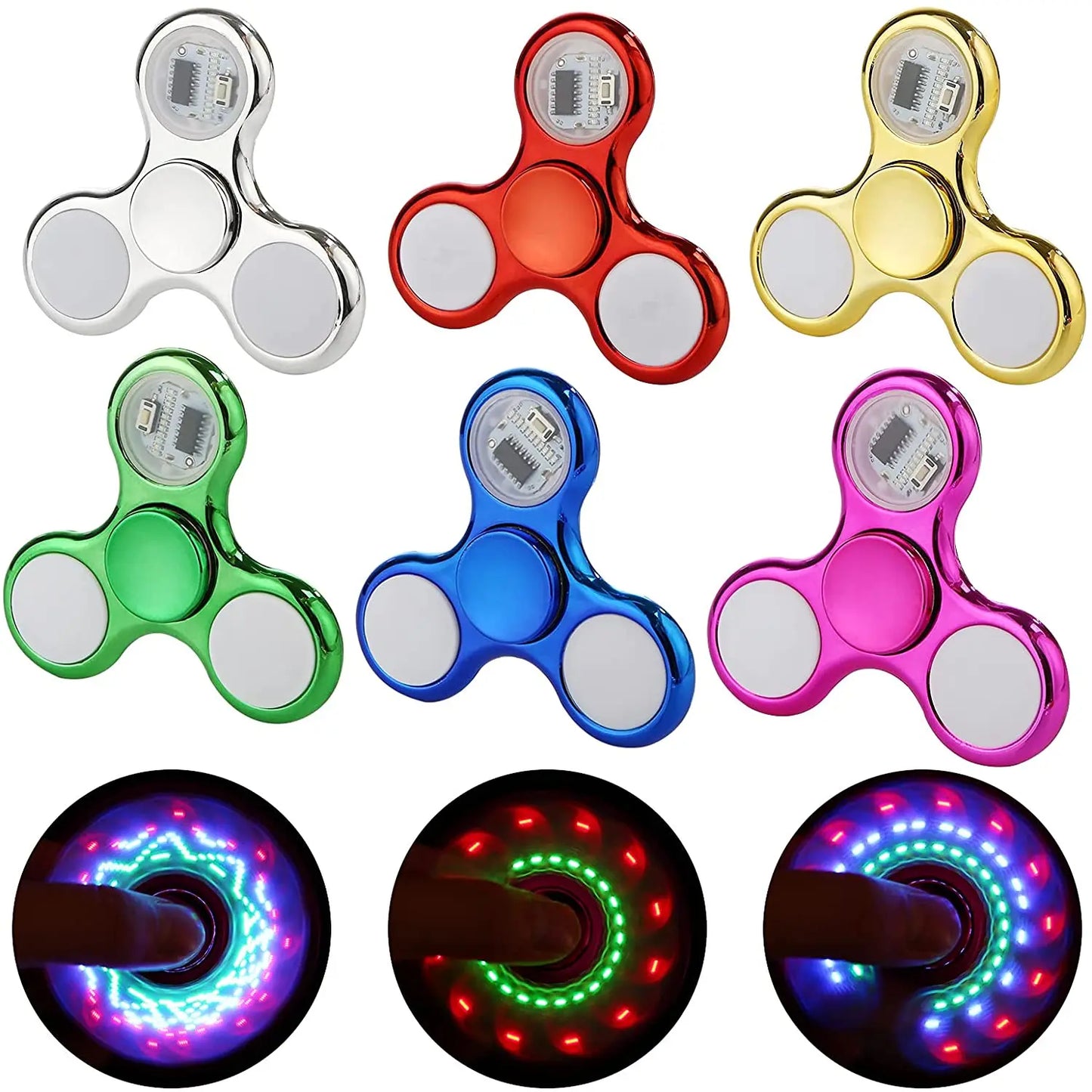 [LED Light Luminous Fidget Spinner] - Stress Anxiety Pressure Relieving fidget toys