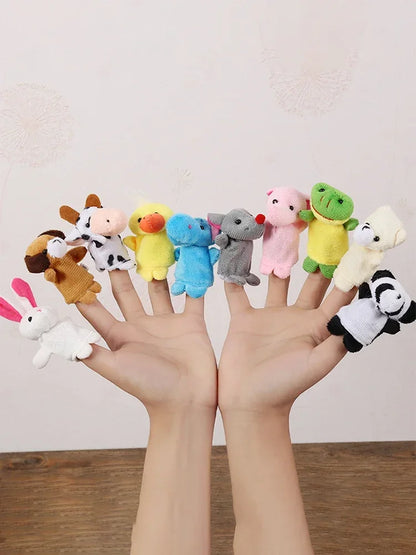 [Animal Finger Puppet Set] Interactive Role-Play & Storytelling Educational Toy 1/5/10pcs