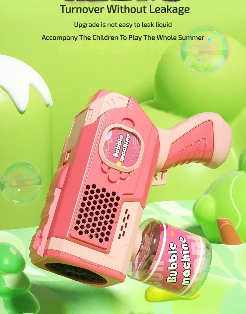 [Bubble Gun] Electric Automatic Bubble Gun Toy Summer Beach Bathing Outdoor Games