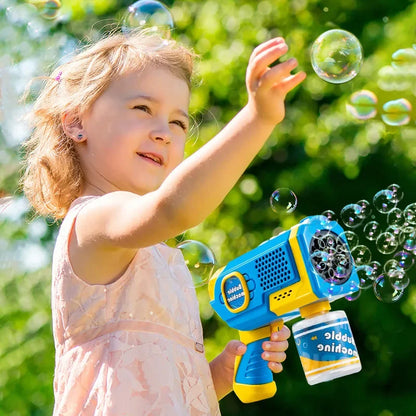 [Bubble Gun] Electric Automatic Bubble Gun Toy Summer Beach Bathing Outdoor Games