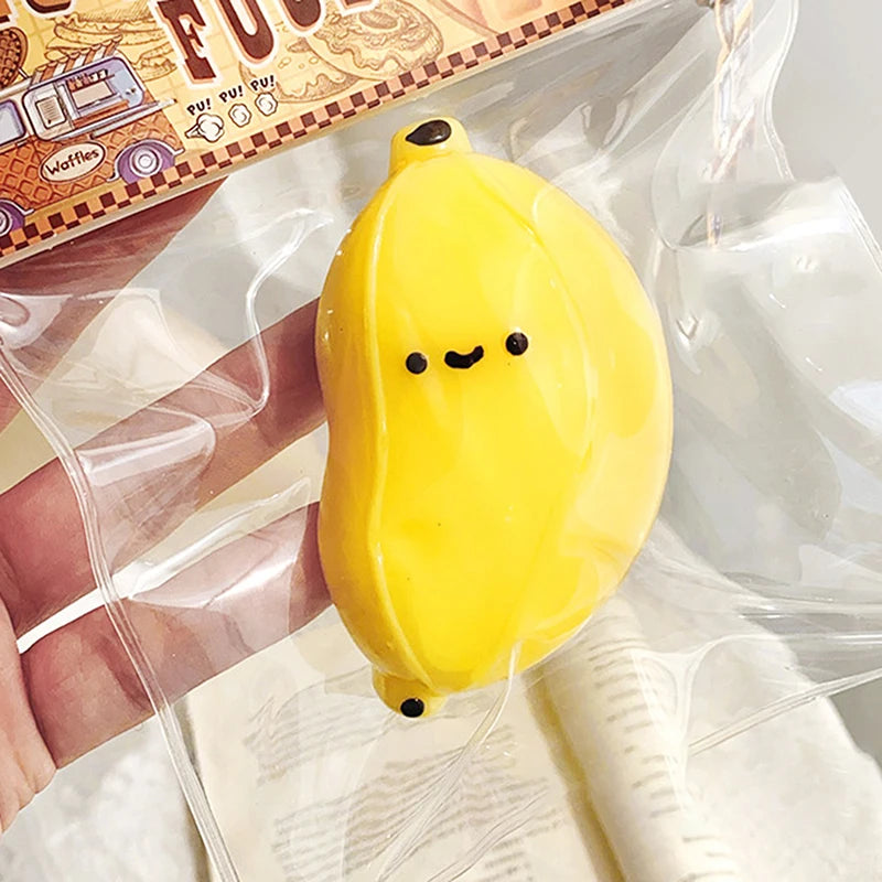 🍌 Cute Shy Chubby Banana – Slow Rebound Stress Relief Toy