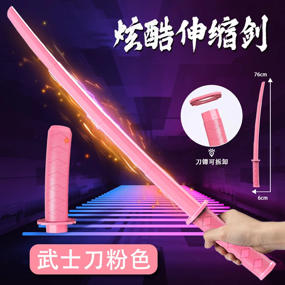 New 3D Gravity Katanas Sword Banana Shape Retractable Swords Decompression Samurai Stress Relief Toy Knife Folding Funny Gift