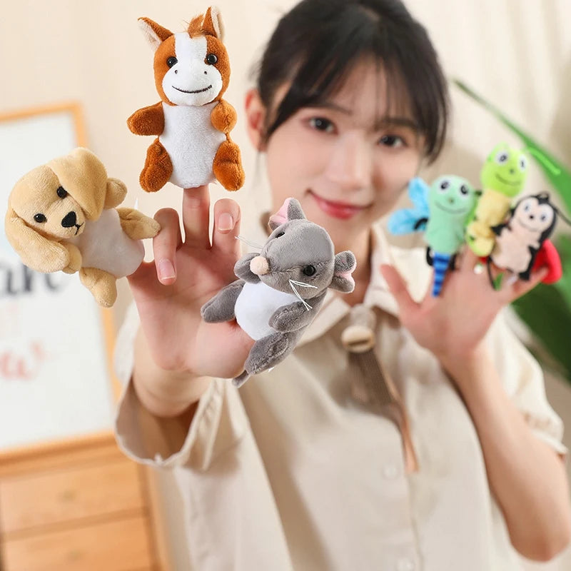 [Animal Finger Puppets] Interactive Role-Play & Storytelling Educational Toy - 9cm, 30 types of animals