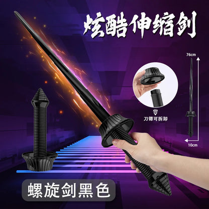 New 3D Gravity Katanas Sword Banana Shape Retractable Swords Decompression Samurai Stress Relief Toy Knife Folding Funny Gift