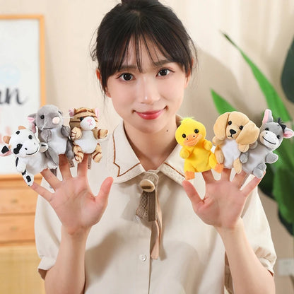 [Animal Finger Puppets] Interactive Role-Play & Storytelling Educational Toy - 9cm, 30 types of animals