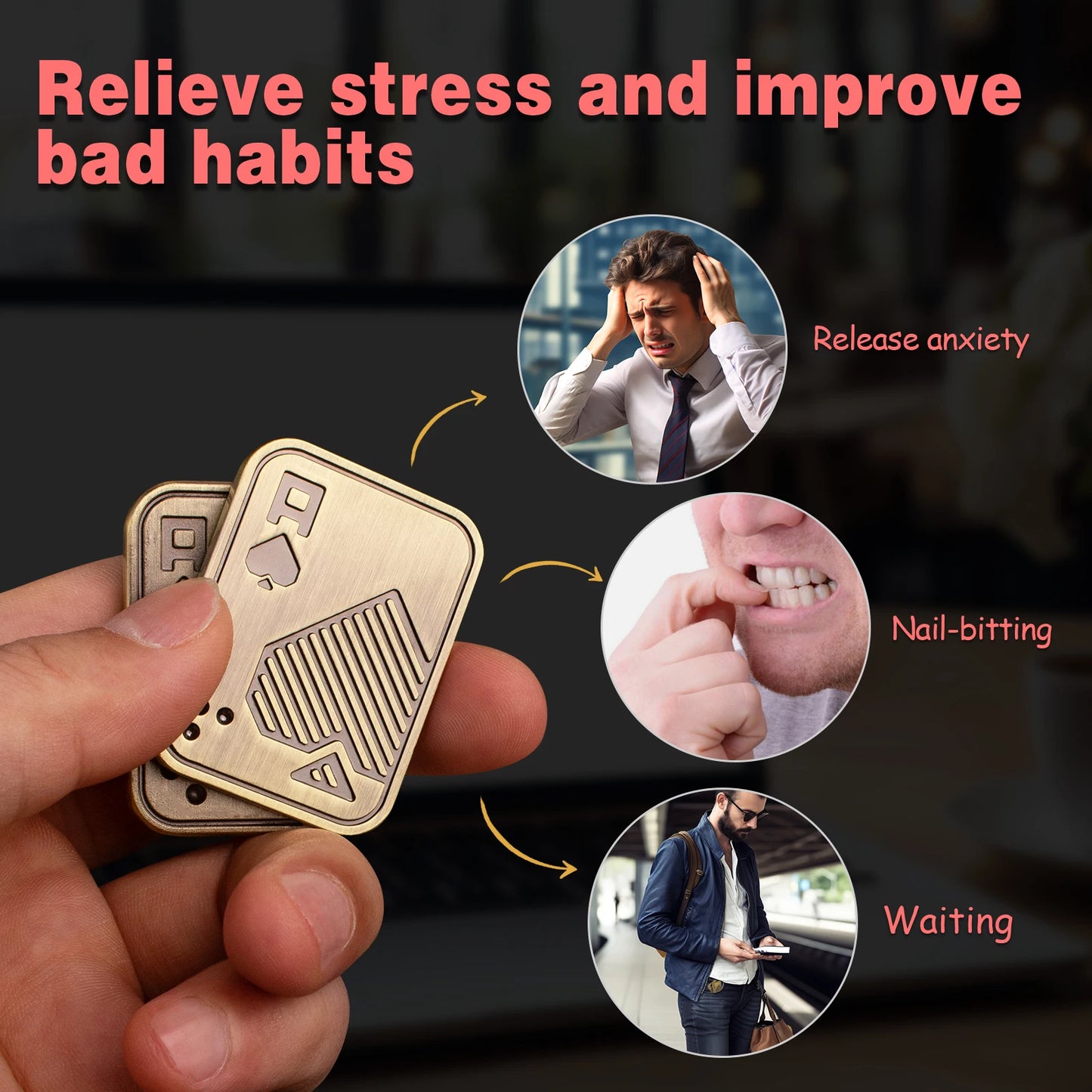 Magnetic Push Card Pushing Plate - Stress-Relieving Fidget Toy for Adults