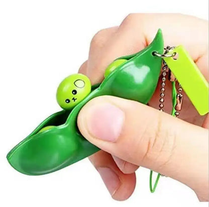 Fidget Toys Decompression Edamame Squishy Squeeze Peanuts Peas Beans Keychain Cute Stress Adult Toy Rubber Boys Xmas Gift