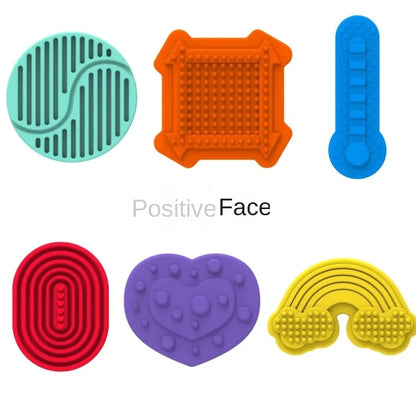 Fidget Toys Adults Sensory Silicone Stone 6PCS Textured for Autism Kids Calming Down Fidget Stress Relief Fingers Activity  Toys