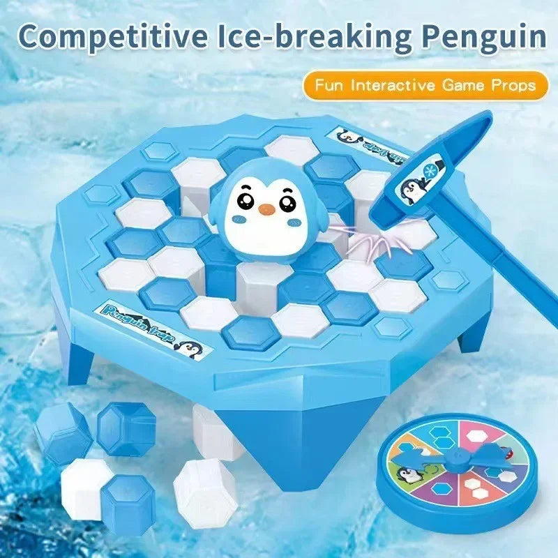 🧊 Ice Breaking Penguin Toy Tabletop Puzzle Game Rescue Penguin Knocking Ice Game Children's Interactive Competition Toy