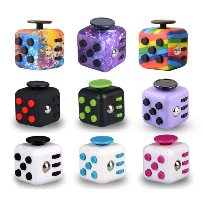 [6 Sides Fidget Cube Toys] - Stress Anxiety Pressure Relieving fidget toys