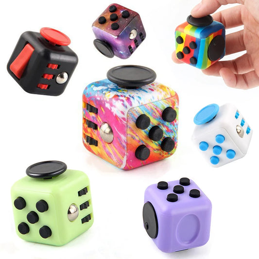 [6 Sides Fidget Cube Toys] - Stress Anxiety Pressure Relieving fidget toys