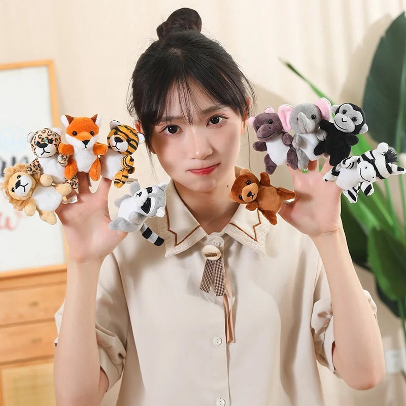 [Animal Finger Puppets] Interactive Role-Play & Storytelling Educational Toy - 9cm, 30 types of animals