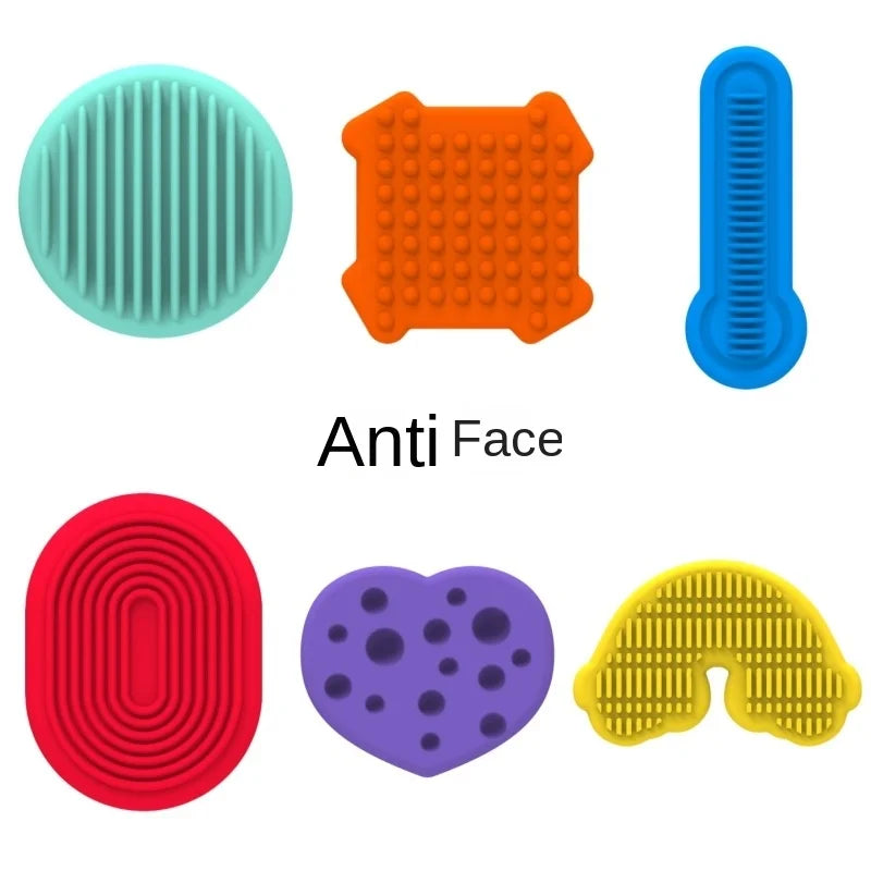 Fidget Toys Adults Sensory Silicone Stone 6PCS Textured for Autism Kids Calming Down Fidget Stress Relief Fingers Activity  Toys