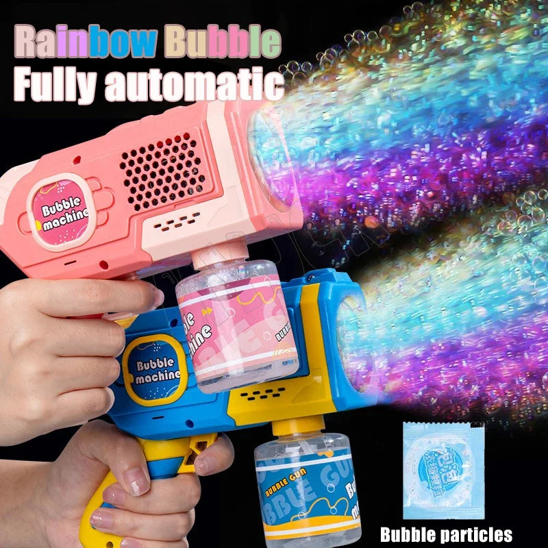 [Bubble Gun] Electric Automatic Bubble Gun Toy Summer Beach Bathing Outdoor Games