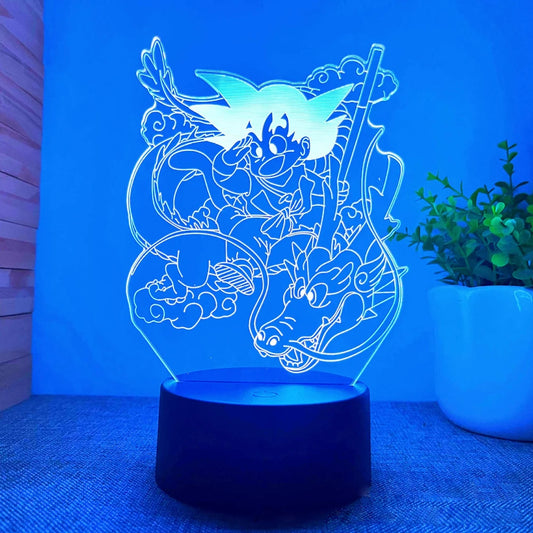 3D Lamp LED Night Light  USB charging Anime Goku Vegeta Dragon Ball Z Super Saiyan Goku Jiren Broly Table Lamp Gift 7/16 Colors