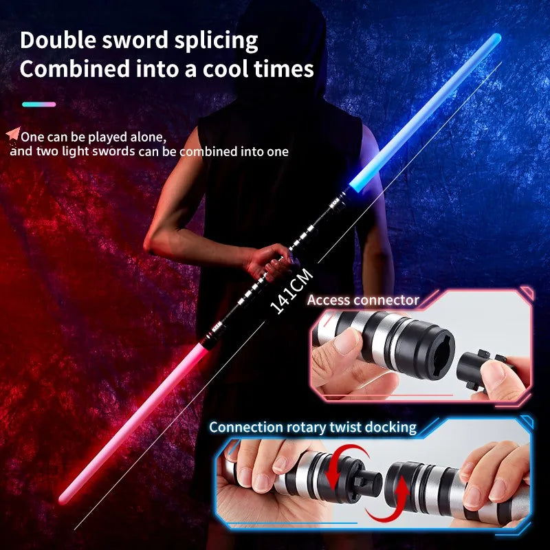 REikirc 75cm RGB  Lightsaber 7-color Light Saber for 3+ Kids Laser Sword Toy Party Glow Swords