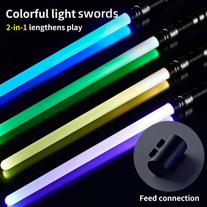 REikirc 75cm RGB  Lightsaber 7-color Light Saber for 3+ Kids Laser Sword Toy Party Glow Swords