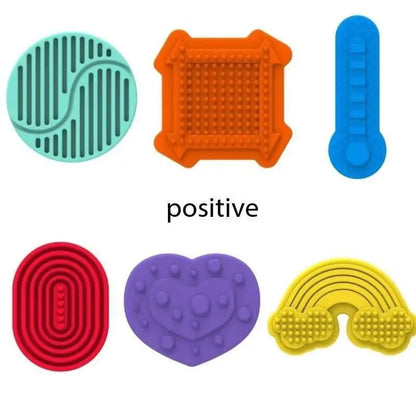 Fidget Toys Adults Sensory Silicone Stone 6PCS Textured for Autism Kids Calming Down Fidget Stress Relief Fingers Activity  Toys