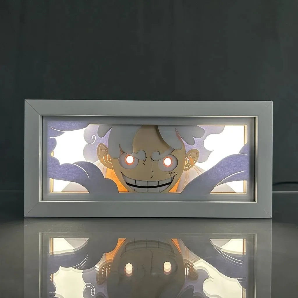 Piece Roronoa Zoro Roronoa Zoro Nika Luffy Sanji 3d Anime Led Light Box Paper Carving Light Night Lamp Room Decora