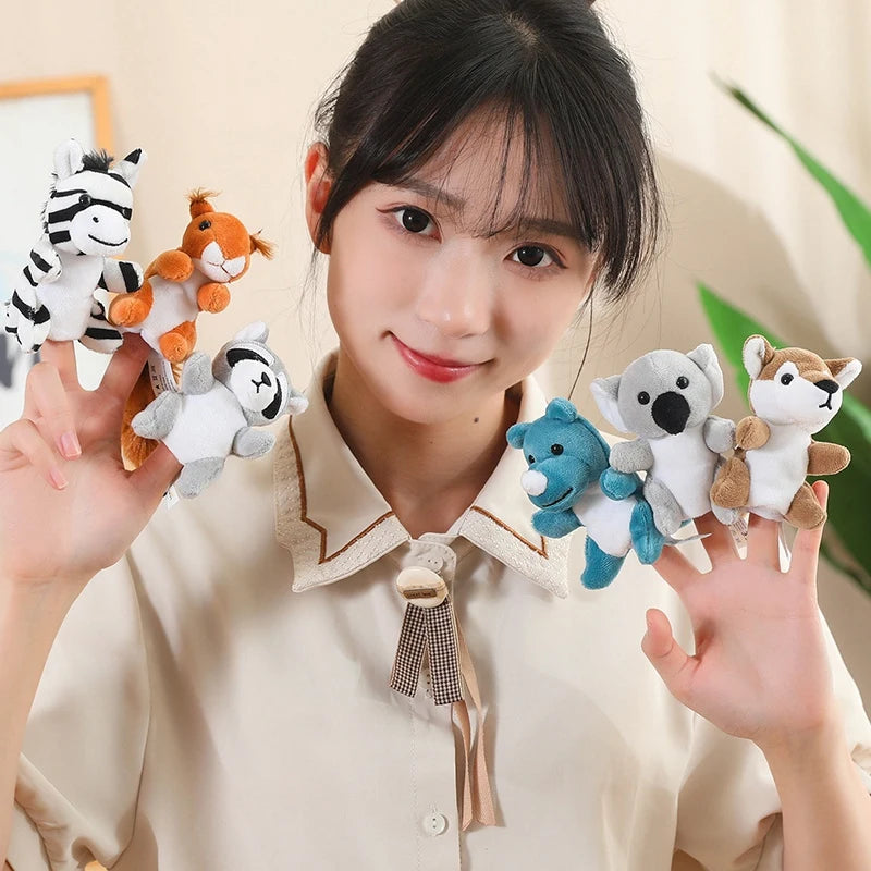 [Animal Finger Puppets] Interactive Role-Play & Storytelling Educational Toy - 9cm, 30 types of animals