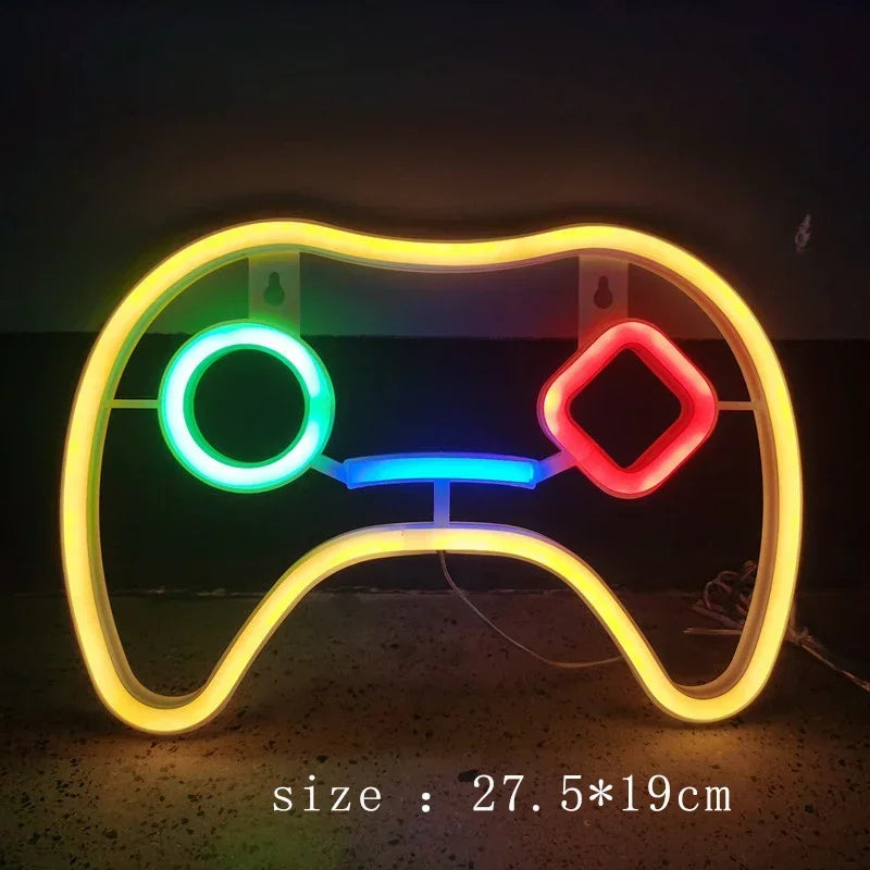 Neon Signs for Bedroom Wall Decor USB Powered Switch LED Neon Light for Game Room Living Room Teen Gamer Room Decoration