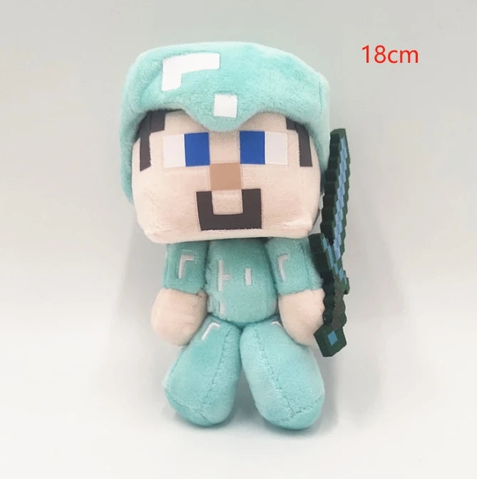 [Minecraft Style Stuffed Plush Toy] Iron Golem Zombie Ocelot Pig Ender Dragon Skull Plush Toy