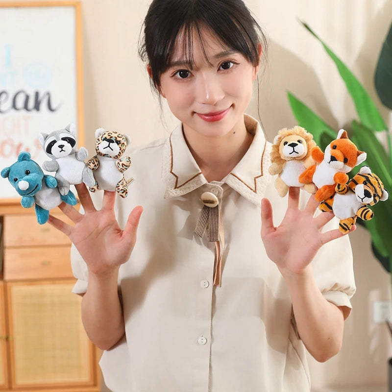 [Animal Finger Puppets] Interactive Role-Play & Storytelling Educational Toy - 9cm, 30 types of animals