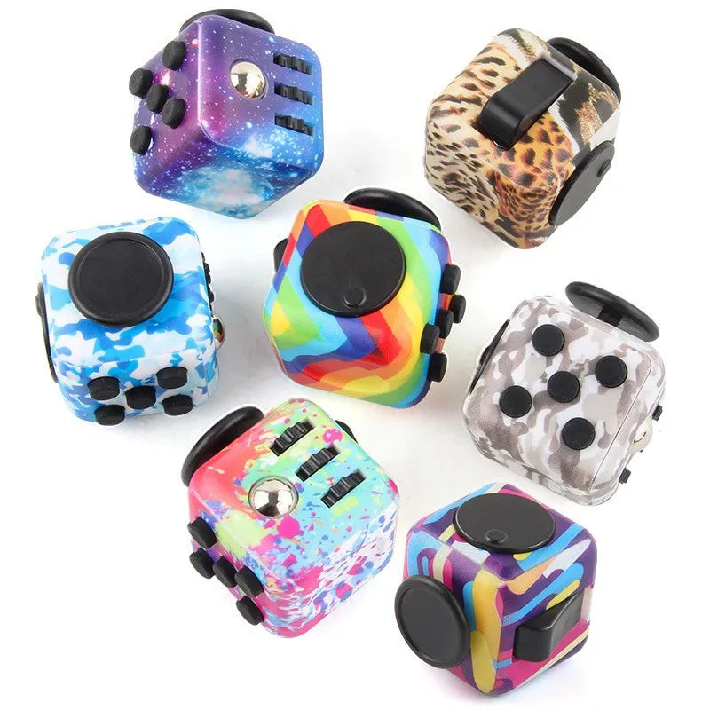 [6 Sides Fidget Cube Toys] - Stress Anxiety Pressure Relieving fidget toys