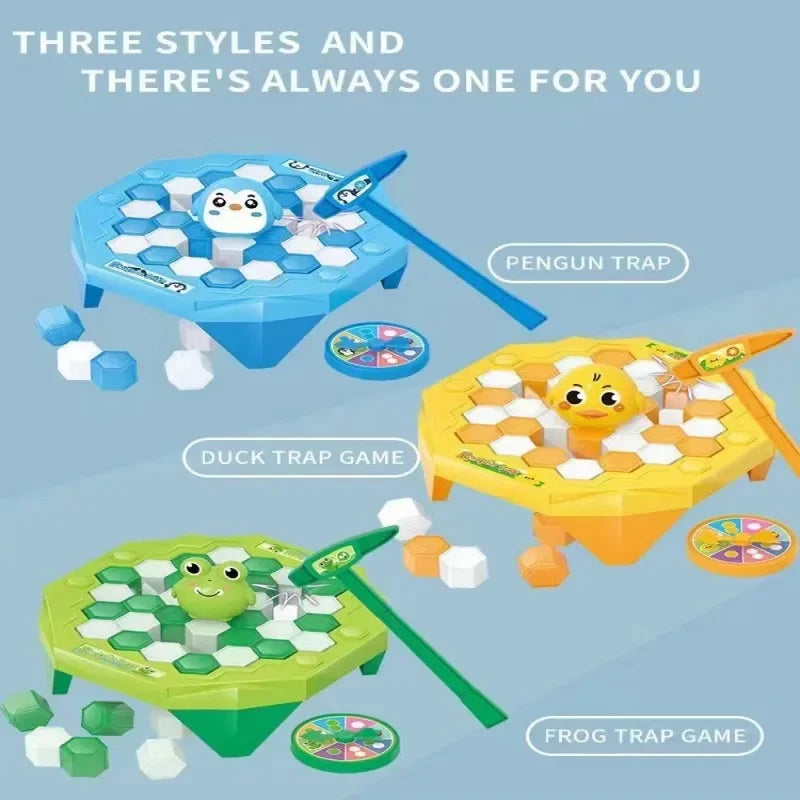 🧊 Ice Breaking Penguin Toy Tabletop Puzzle Game Rescue Penguin Knocking Ice Game Children's Interactive Competition Toy