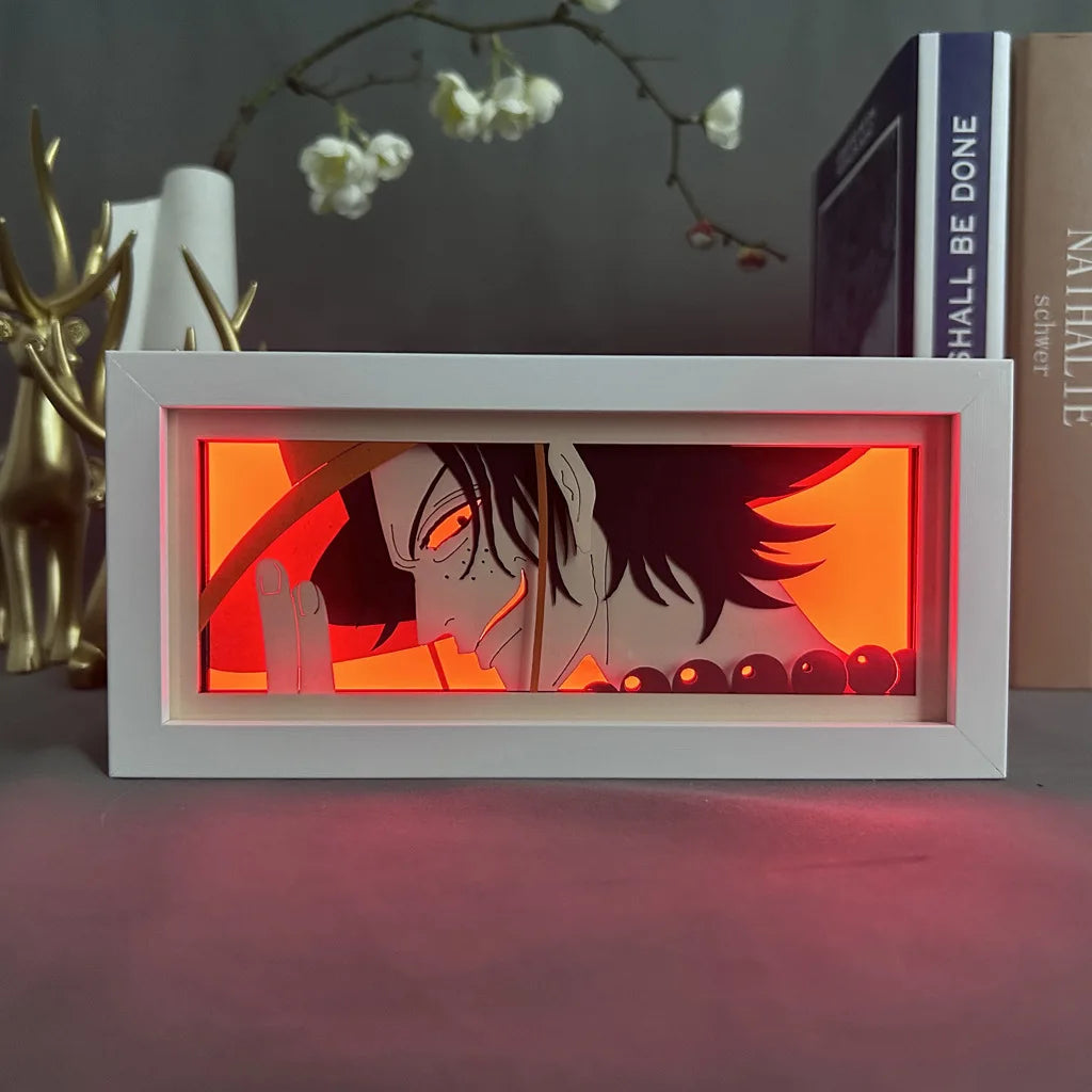 Piece Roronoa Zoro Roronoa Zoro Nika Luffy Sanji 3d Anime Led Light Box Paper Carving Light Night Lamp Room Decora