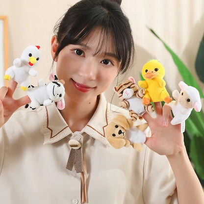 [Animal Finger Puppets] Interactive Role-Play & Storytelling Educational Toy - 9cm, 30 types of animals